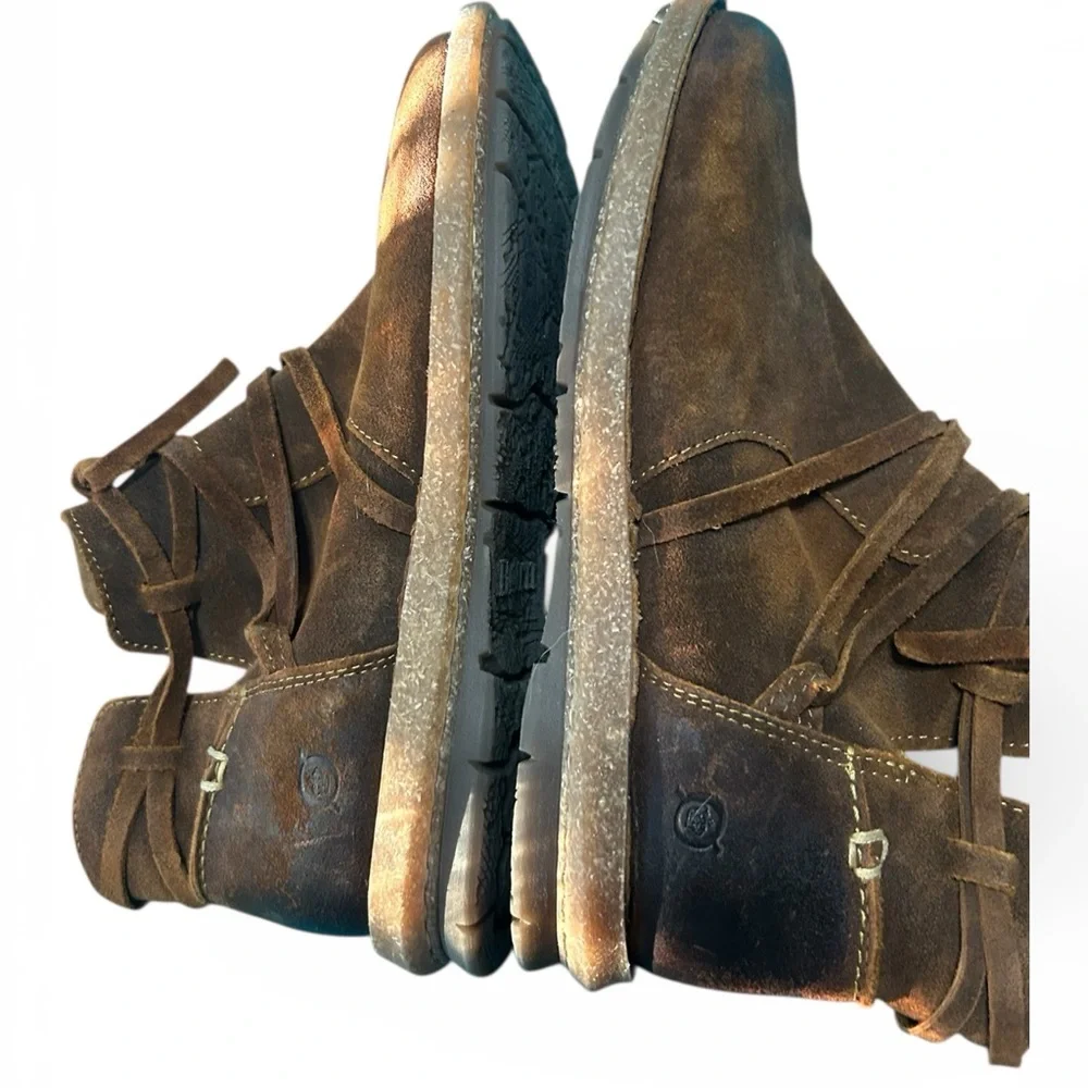 Born, Brown Leather Ankle Boots